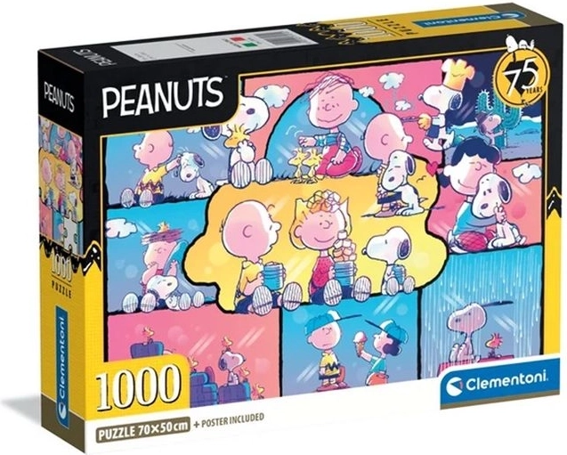 Clementoni kompaktné puzzle 1000 dielikov Peanuts