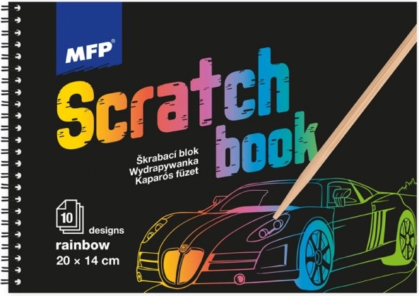 Škrabacie obrázky blok s dúhou 20x14 cm
