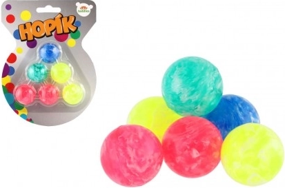 Hopík/mičiek 3 cm 6 ks mramorované na karte