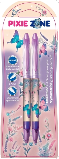 Gumovacie perá Pixie Crew Motýle, 2 ks