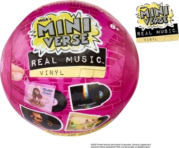 MGA's Miniverse Real Music mini vinylové platne s gramofónom - 1 kus