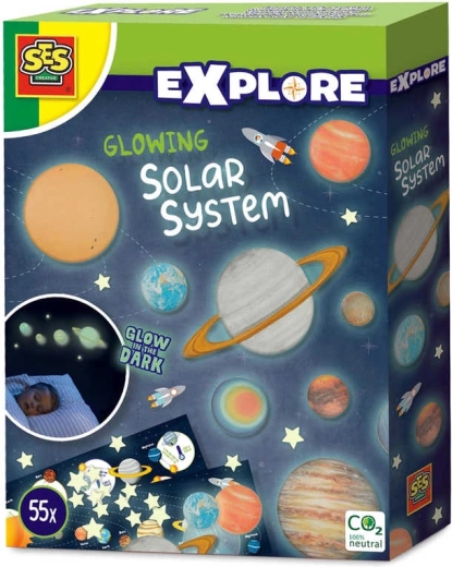 SES Creative svietiace dekorácie planét a hviezd