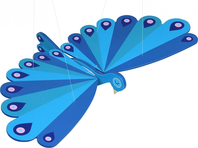 Drevený lietajúci páv VILAC – závesná dekorácia