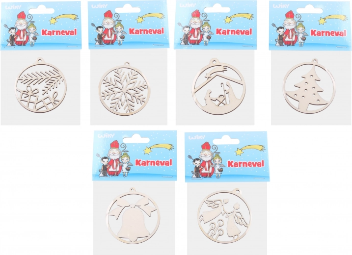 Drevená vianočná ozdoba 63 mm