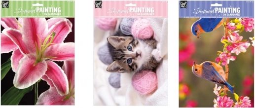 Diamantové maľovanie na kartóne vtáky 29 × 21 cm