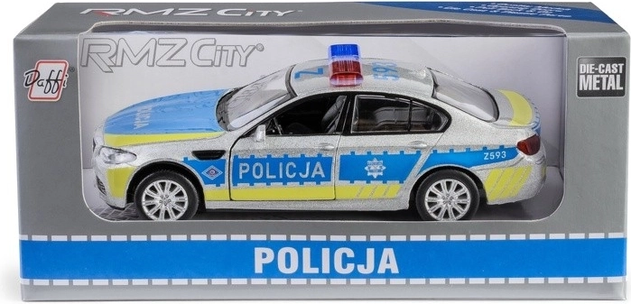 Model policajného vozidla BMW M5 1:32 s funkciou pull-back