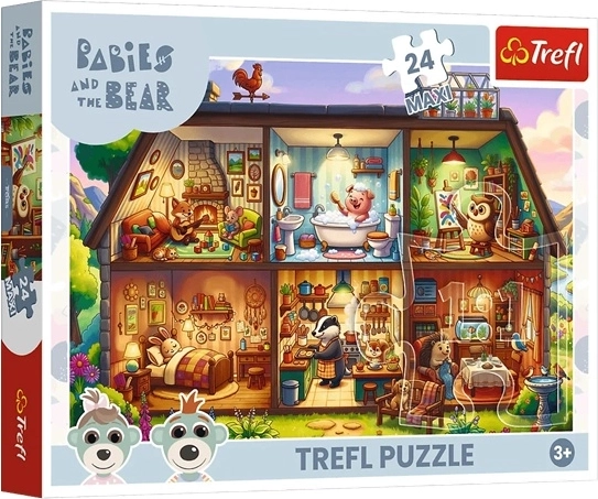 Detské maxi puzzle Chlpaté príbehy, 24 dielikov