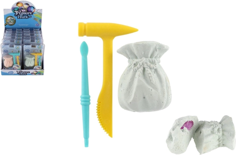 Sada na vykopávanie drahokamov – 2 farby, blister, box 12 ks