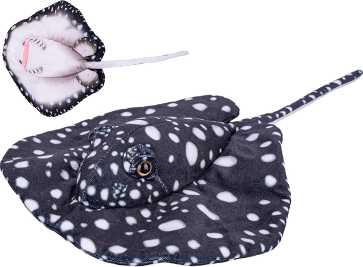 Plyšová raja 40 cm – čierna