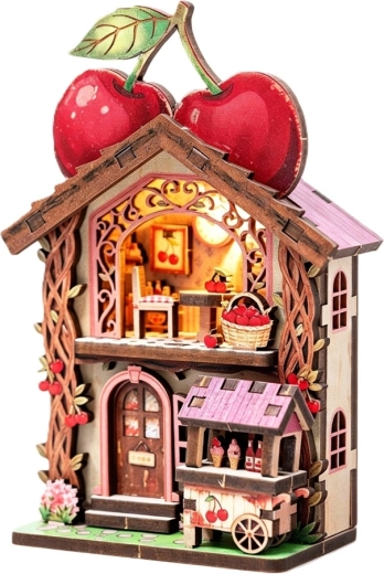 2Kids Toys 3D drevená skladačka magnet čerešňová chalúpka