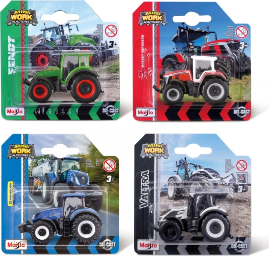 Maisto mini pracovný traktor 3 palce v blistri