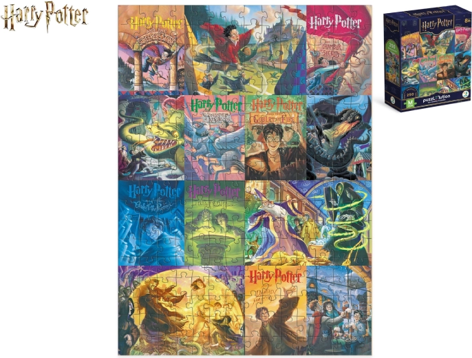 Puzzle Harry Potter – koláž knižných obálok (250 dielikov)