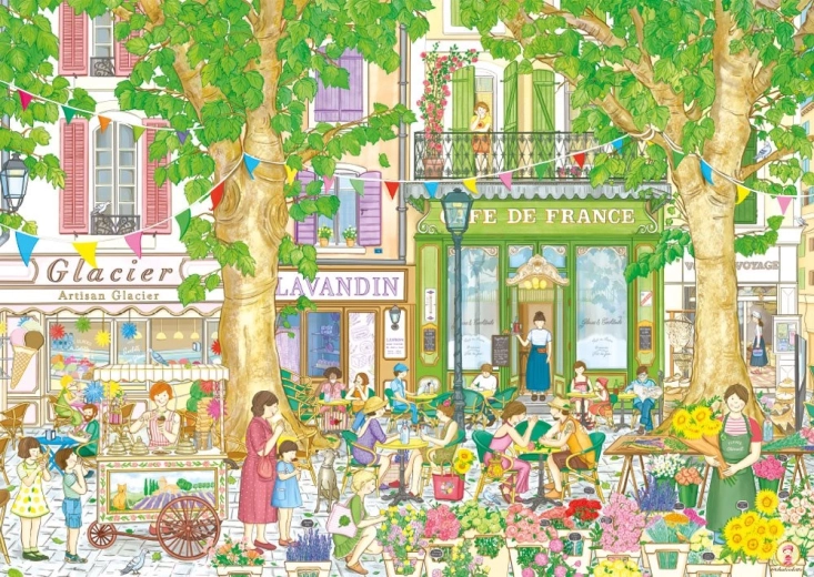 Magnolia Puzzle Francúzska kaviareň 1000 dielikov