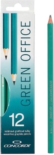 Grafitové ceruzky CONCORDE Green Office HB, 12 ks