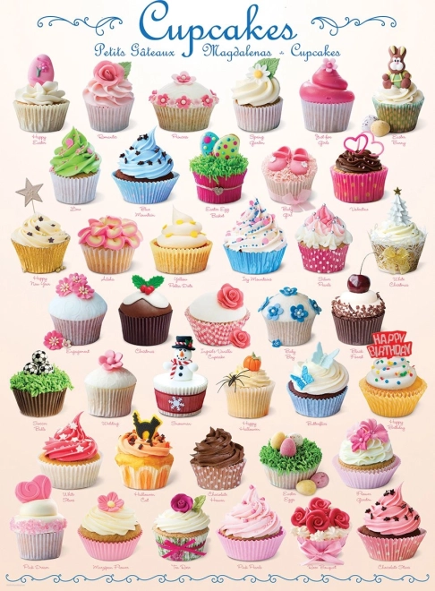 Puzzle koláčiky (cupcakes) 1000 dielikov EUROGRAPHICS