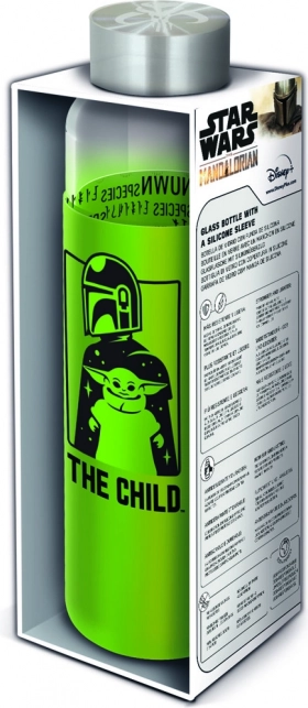 Sklenená fľaša s návlekom Mandalorian 585 ml