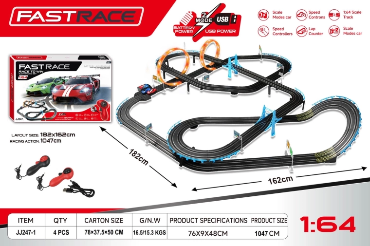 Závodná autodráha na diaľkové ovládanie Toyota 1:64