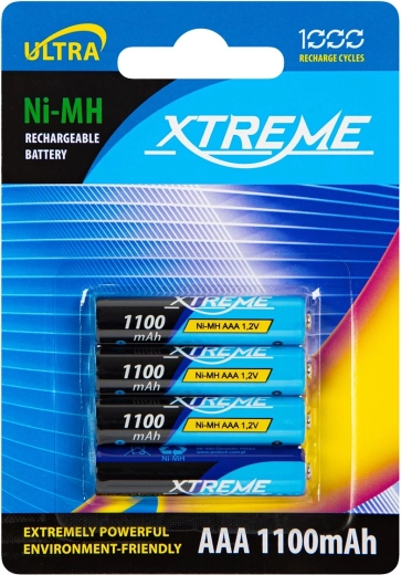 Nabíjacie akumulátory AAA NiMH 1100 mAh XTREME - 4 ks
