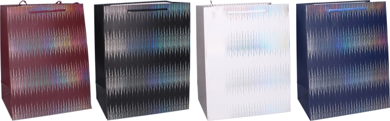 Darčeková taška M 26 × 32 × 12 cm – lesklá holografická, viac farieb