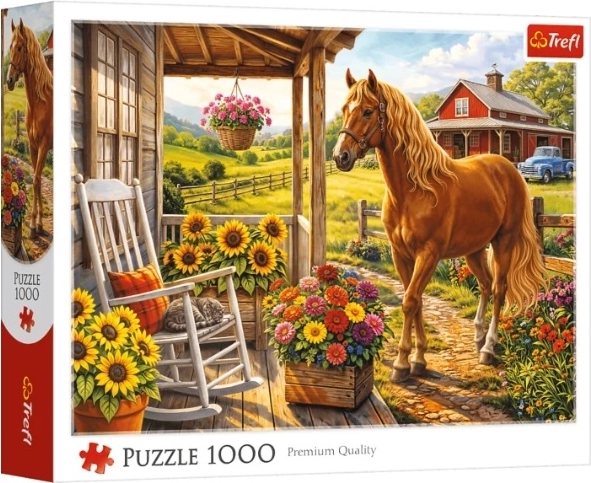 Puzzle Kôň na farme 1000 dielikov