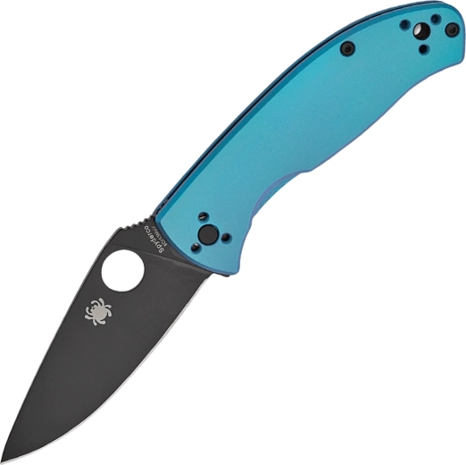 Skladací nôž Spyderco Tenacious Blue, titánová rukoväť, čierna čepeľ 8,5 cm