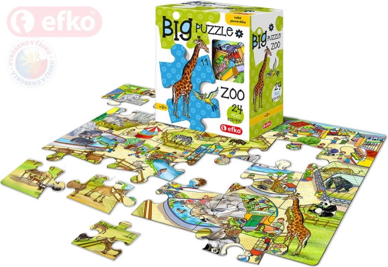EFKO Baby Puzzle BIG v zoo – veľké dieliky 24 dielikov - 1 kus
