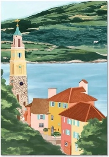 Norimpex maľovanie podľa čísel Domy v horách 40 × 50 cm