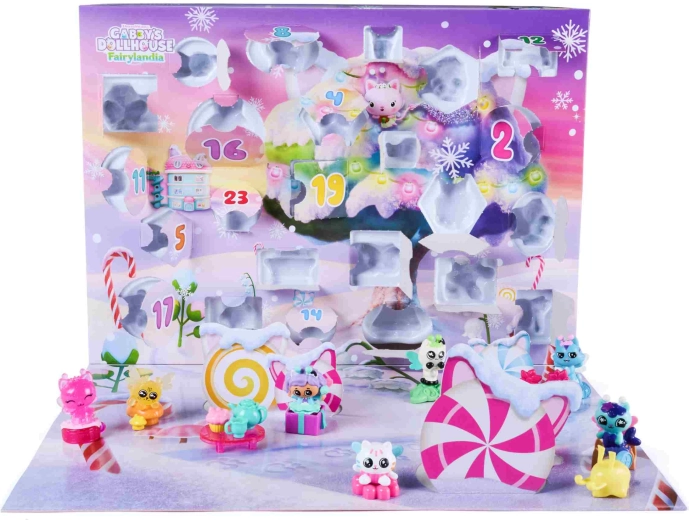Gabby's Dollhouse Wróżkolandia adventný kalendár s figúrkami a dekoráciami