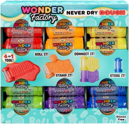 Wonder Factory nikdy nevysychajúca modelína – samostatné kelímky
