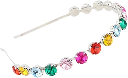 Ružová čelenka s drahokamami pre dievčatká