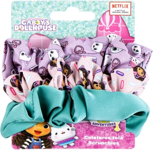 Sada gumičiek do vlasov Gabby's Dollhouse (Gábinin kouzelný domek) 3 ks