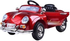 Štýlové retro elektrické autíčko s 2 motormi 12 V a diaľkovým ovládaním – Lakované