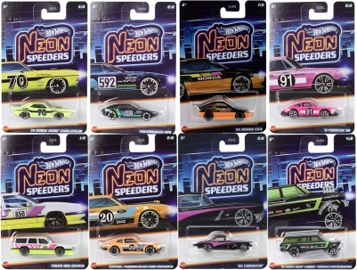 Hot Wheels neónová kolekcia – tematické autíčko 1:64