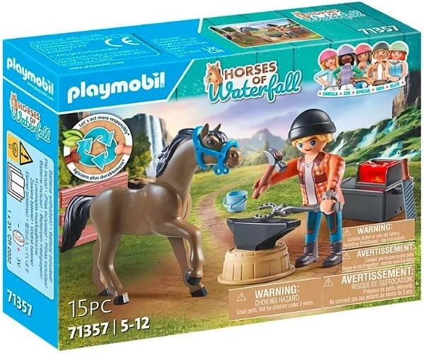 Playmobil Ranč pri Vodopáde s Kováčom Benom a Koňom Achillesom