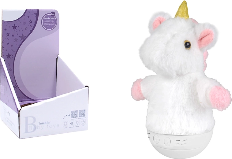 Uspávačik s osvetlením a hudbou jednorožec