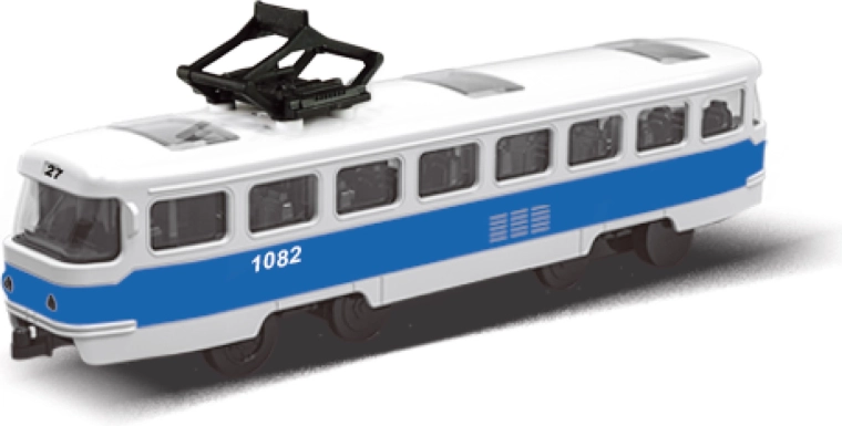 Modrá električka MHD 16 cm