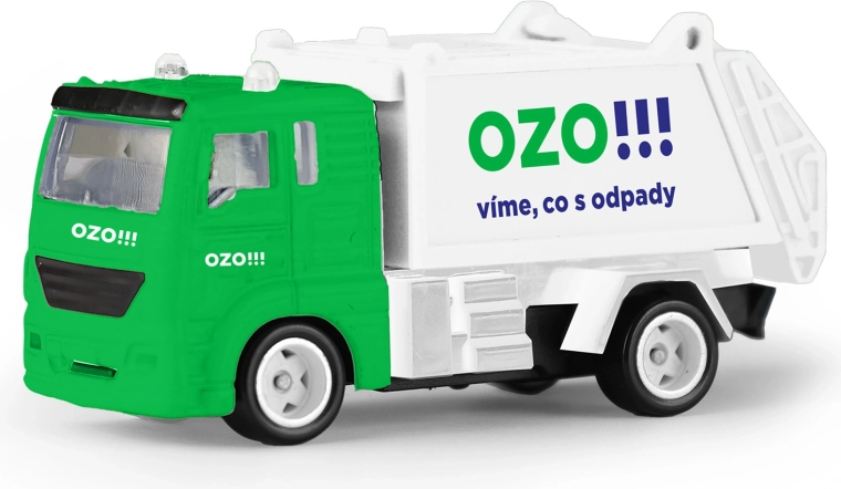 Kovové smetiarske auto OZO 7 cm