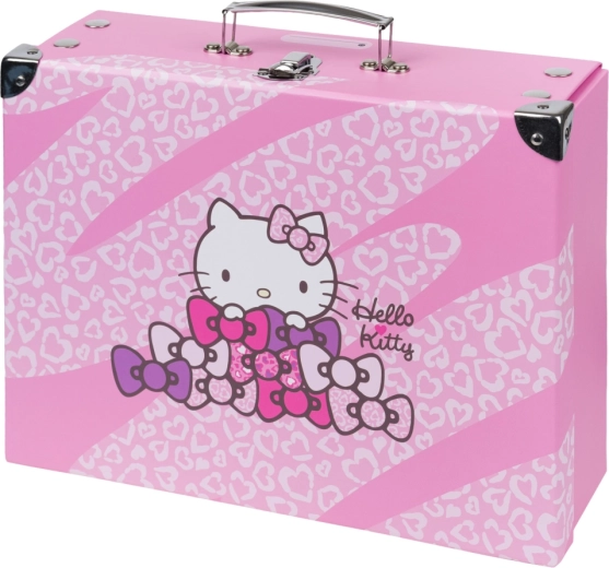 Baagl skladací školský kufrík Hello Kitty Sweet leopard s kovaním