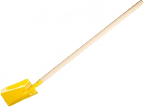 Detská lopatka s drevenou násadou 80 cm – žltá