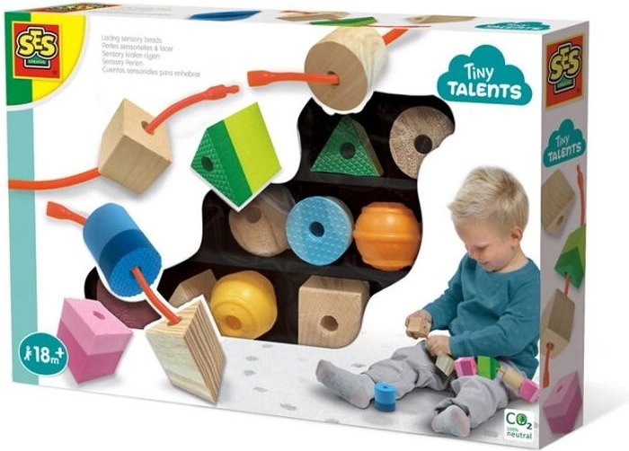 SES Creative Tiny Talents senzorické navliekanie korálikov