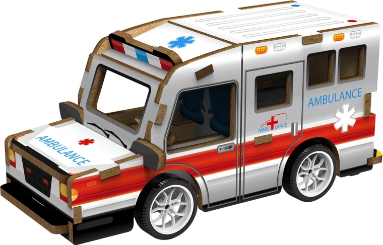 2Kids Toys 3D drevená skladačka sanitka
