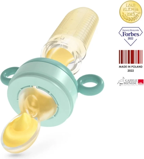 Neno Gusto silikónový kŕmiaci cumlík s lyžičkou 2 v 1