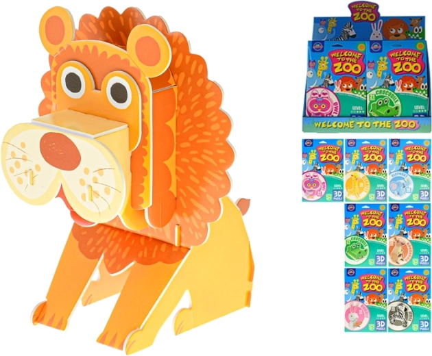 Penové 3D puzzle divoké zvieratá - 1 kus