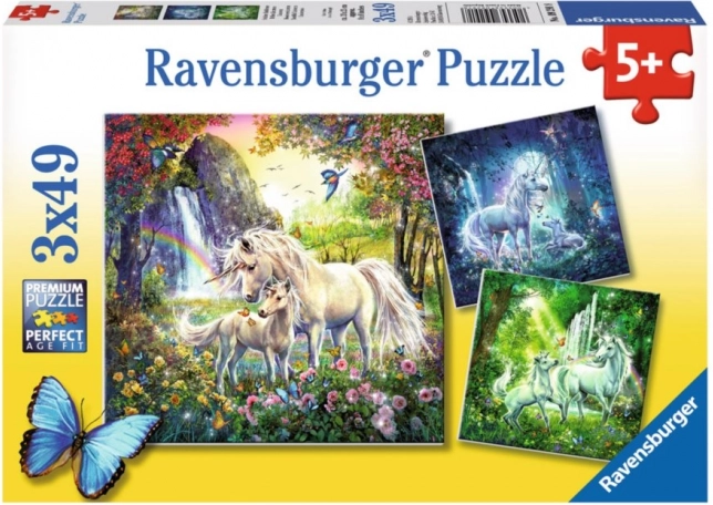 RAVENSBURGER Puzzle Nádherné jednorožce 3x49 dielikov