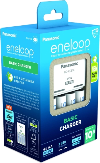 Panasonic Eneloop EKO nabíjačka BQ-CC51 + AAA nabíjacie batérie (4 ks)