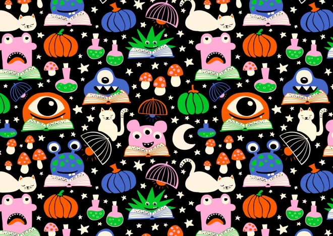 Puzzle Príšerky v práci 1000 dielikov