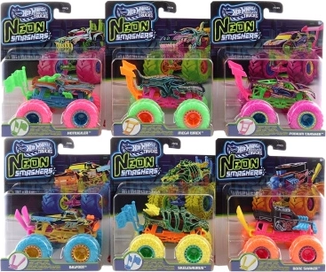 Hot Wheels Monster Trucks Neon Smashers – 1 kus