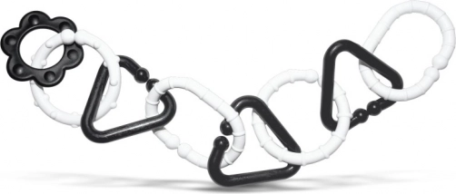 Čierno-biela plastová reťaz pre bábätká – 8 tvarov