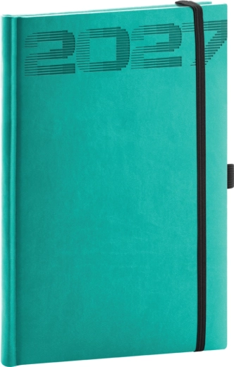 Notique týždenný diár Aprint Top 2027 tyrkysový 15 × 21 cm