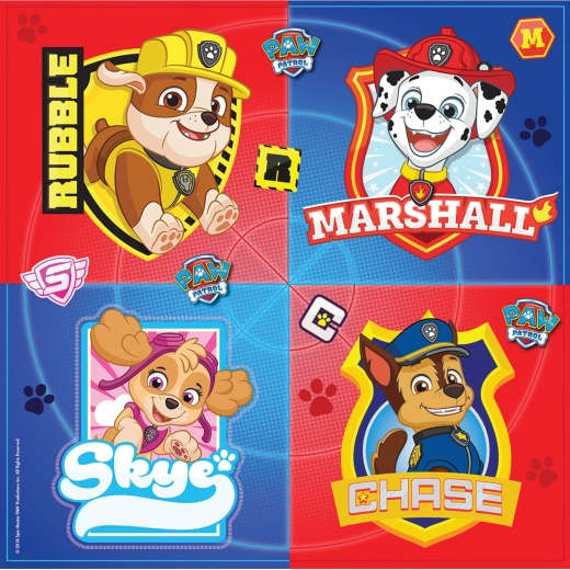 Obrúsky Paw Patrol 33 × 33 cm (16 ks)